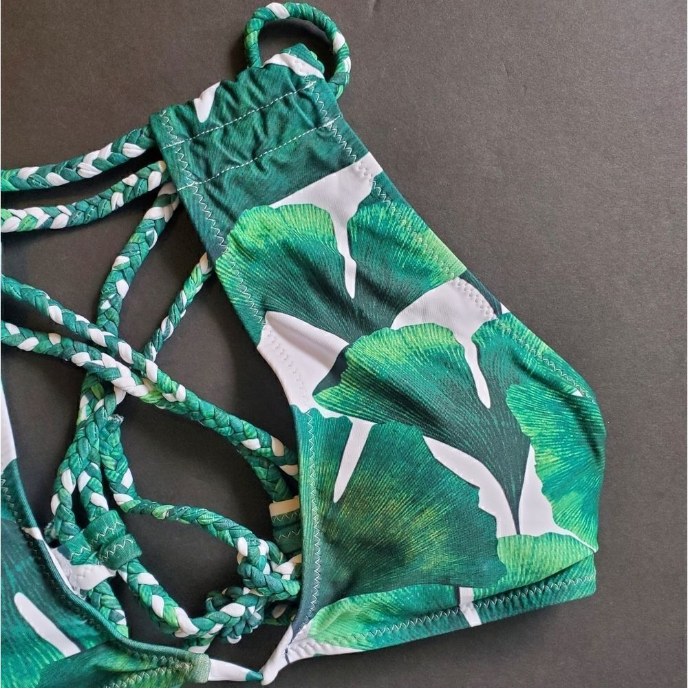 Unbranded leaf halter Swim Top - Picture 2 of 8
